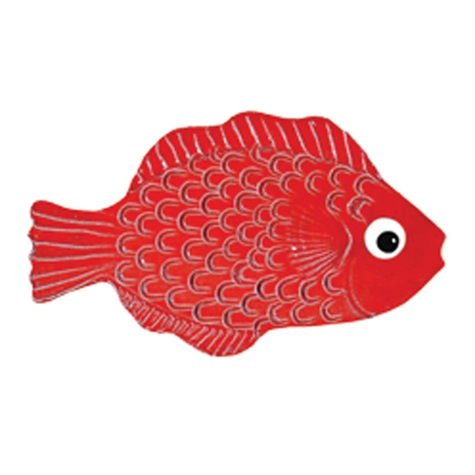 CERAMIC MOSAIC MINI TROPICAL FISH - RED - TFIREDRB