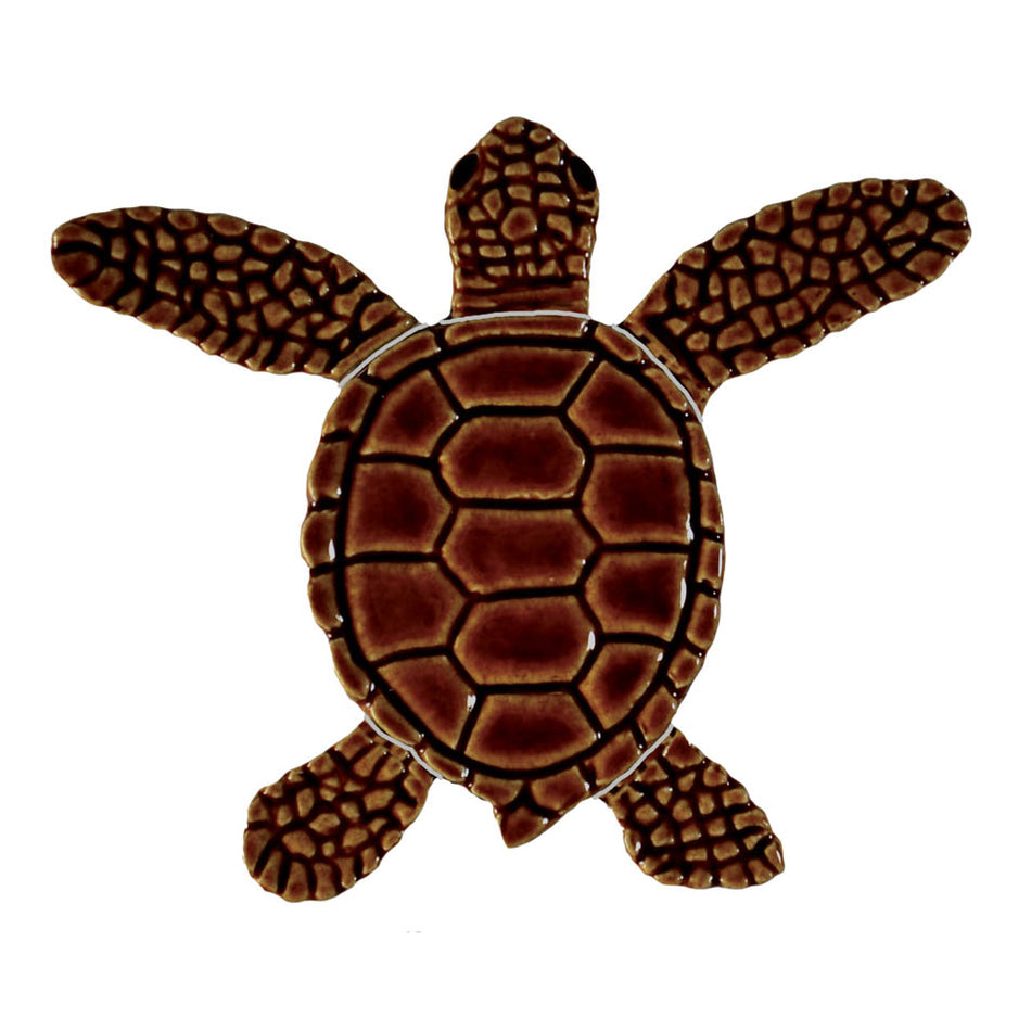 CERAMIC LOGGERHEAD 4" TURTLE B MINI-BRWN - TLMBROBB