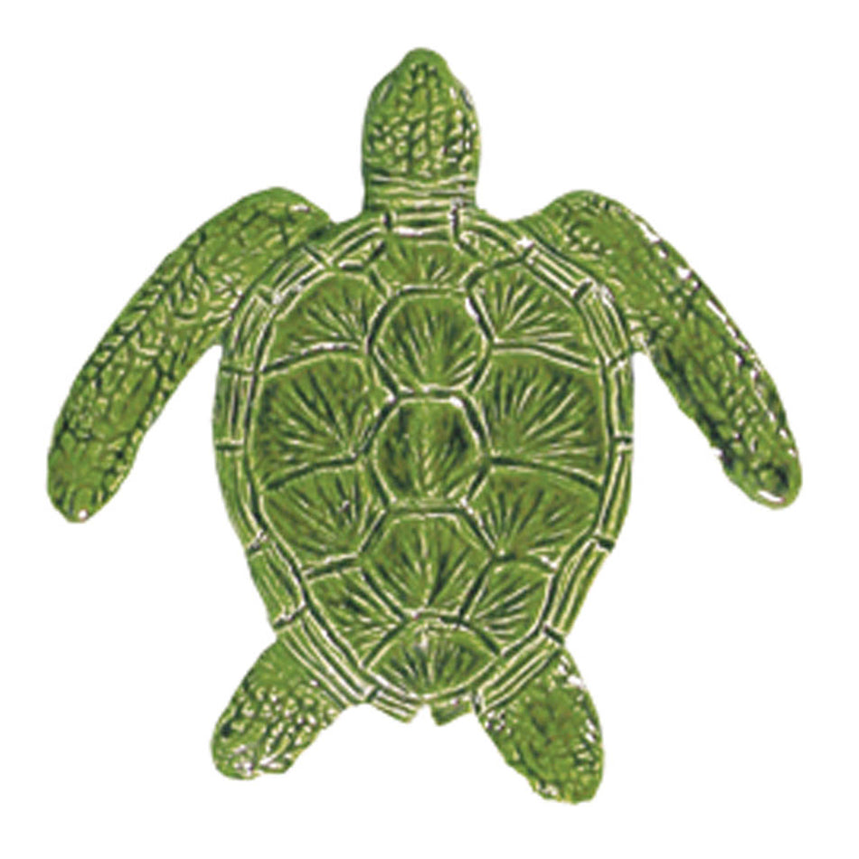 CERAMIC LOGGERHEAD 6" TURTLE - GREEN - TLOGREB