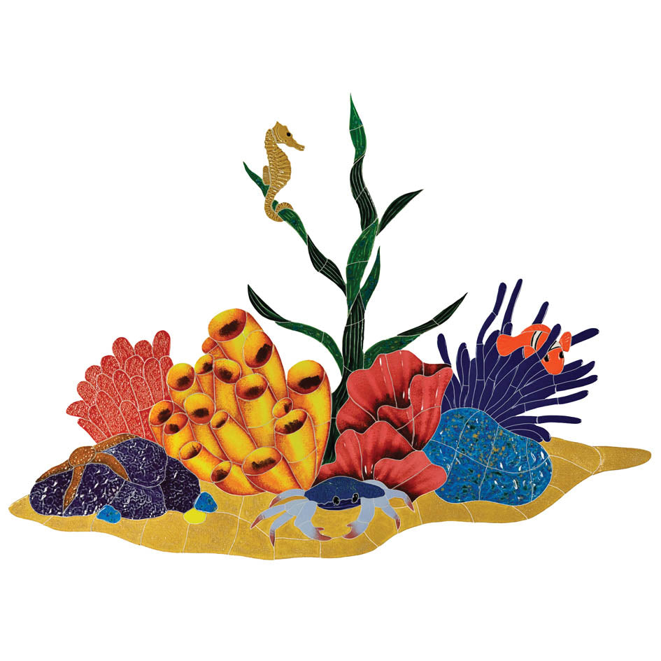 CERAMIC TROPICAL REEF DESIGN 24" X 33" - TREMCOM