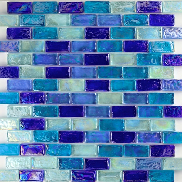 GLASS TILE TRIM - DARK BLUE BLEND - TRIM-GP82348B3