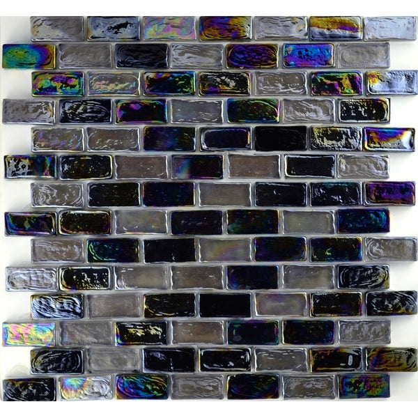 GLASS TILE TRIM - PEWTER SMOKE BLEND - TRIM-GP82348K3