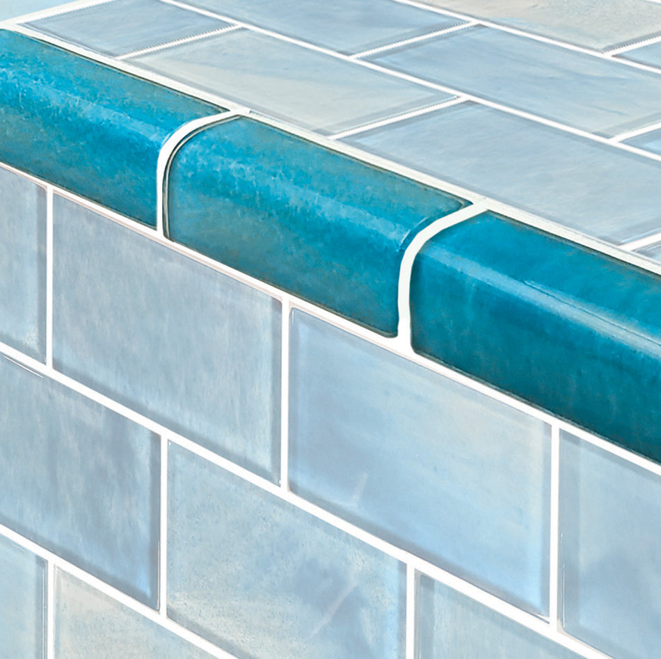 GLASS TILE TRIM - STRATUS AQUA - TRIM-GS84896T7