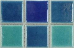 CERAMIC TILE BLUE/GREEN 1 X 1 - NUMA - M48TSVV443