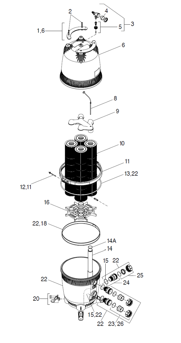 JANDY PRO SERIES FILTER CARTRIDGE 580 SF - CL580